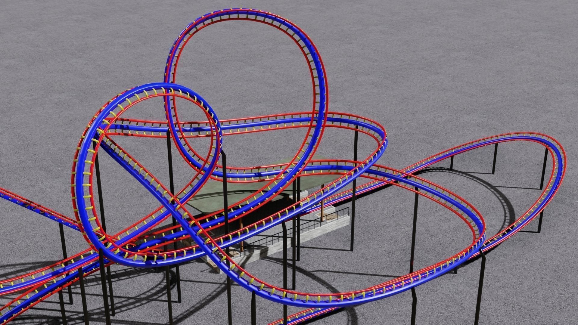 FOUR ROLLERCOASTER 3D Model Collection_55