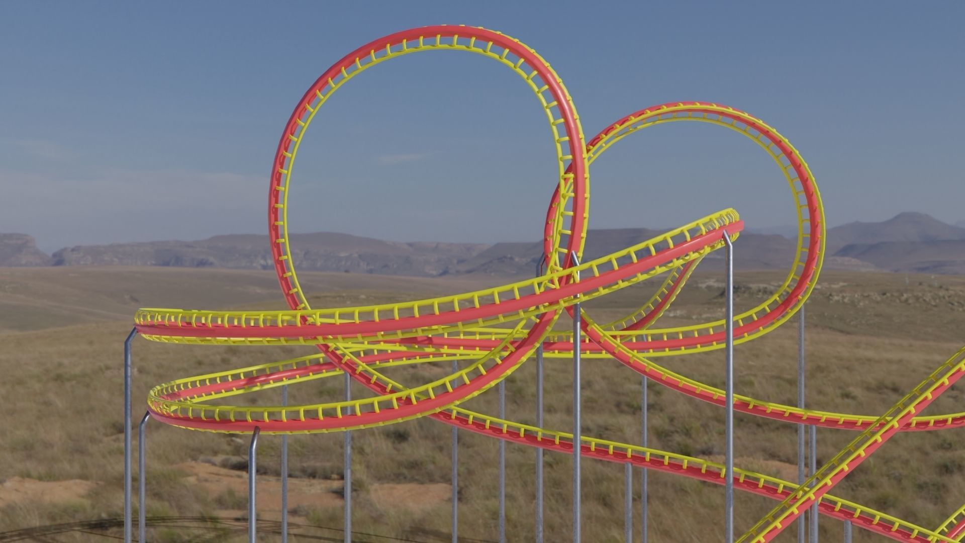 FOUR ROLLERCOASTER 3D Model Collection_18