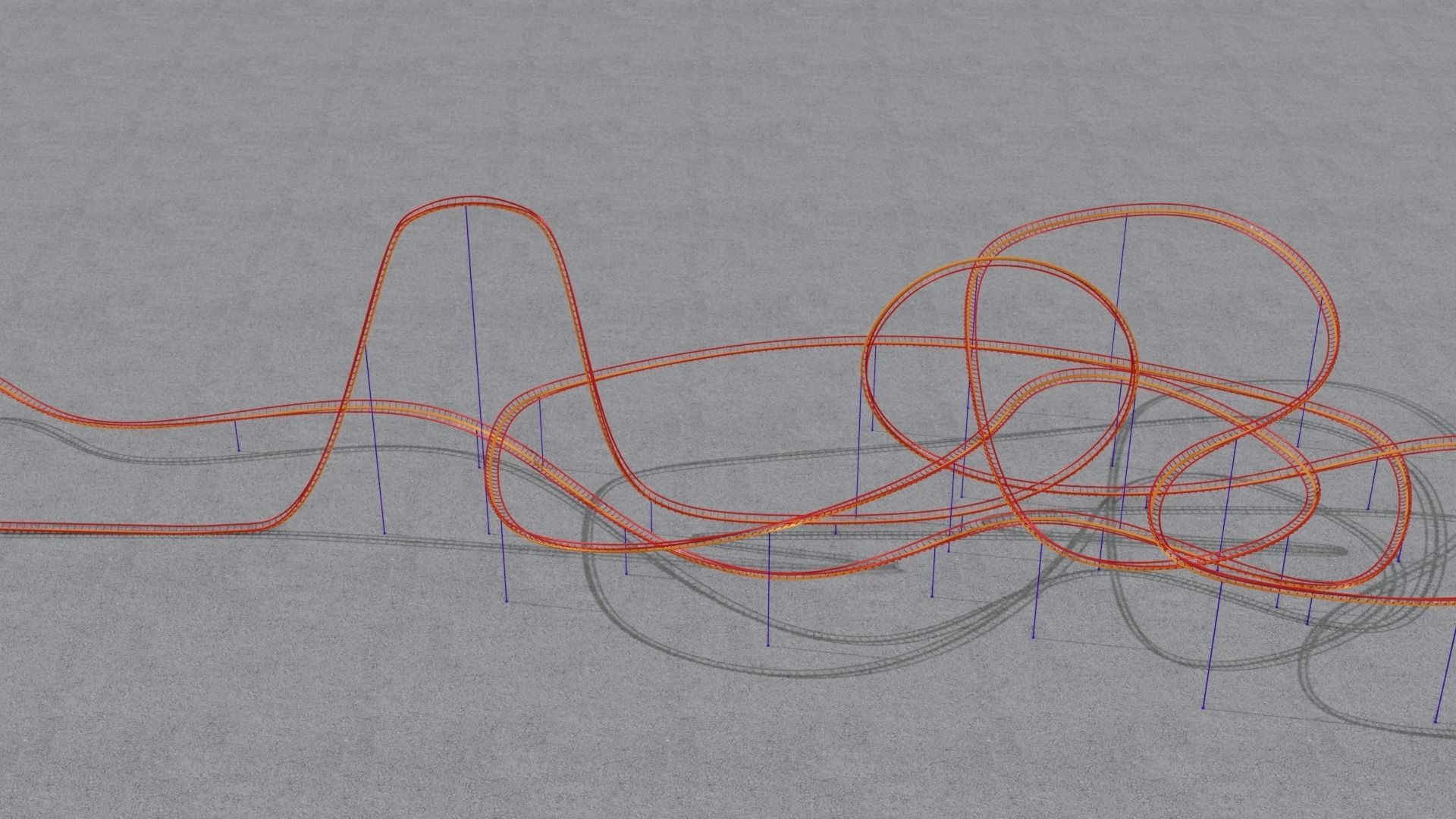 FOUR ROLLERCOASTER 3D Model Collection_28