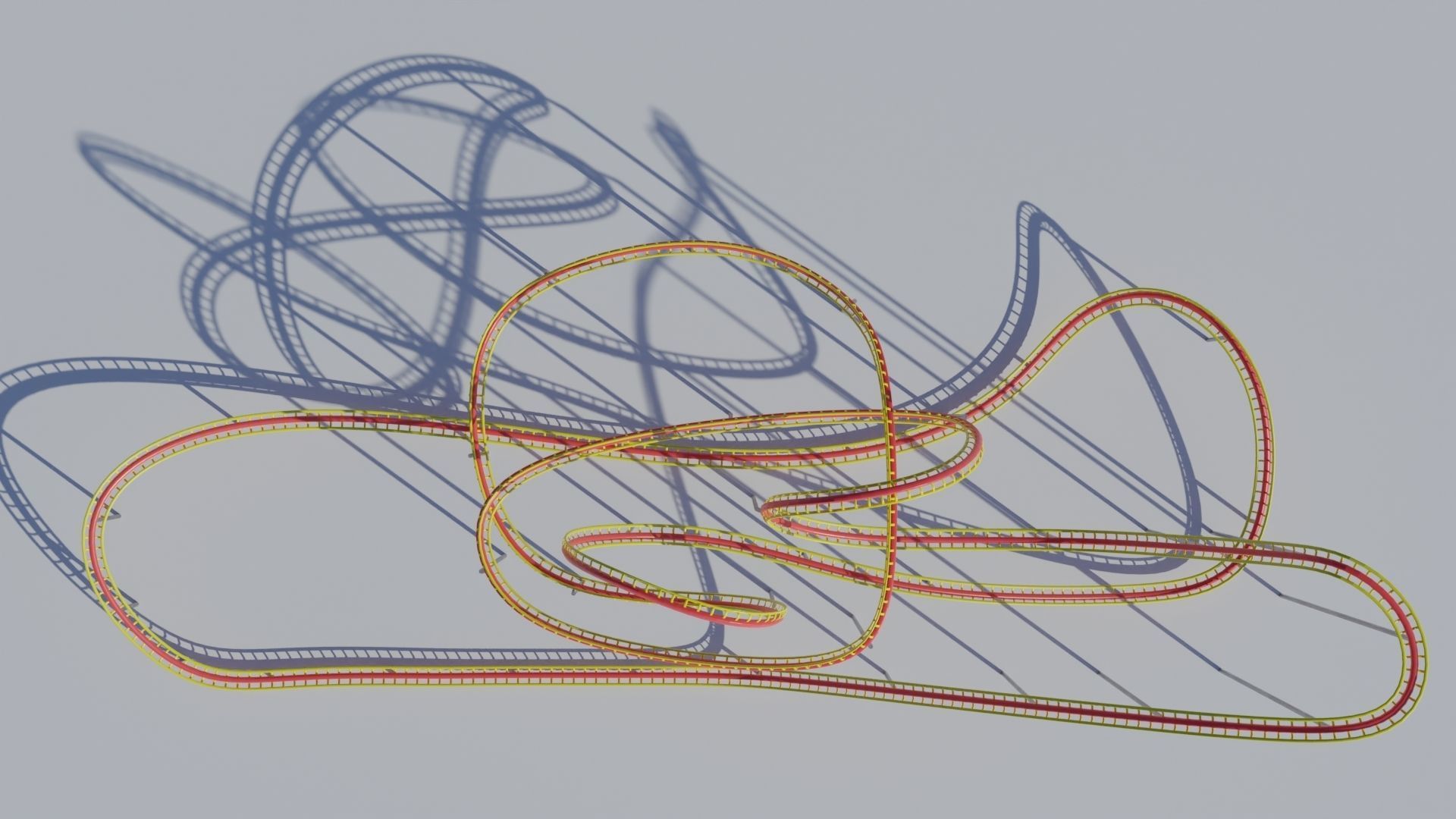 FOUR ROLLERCOASTER 3D Model Collection_16