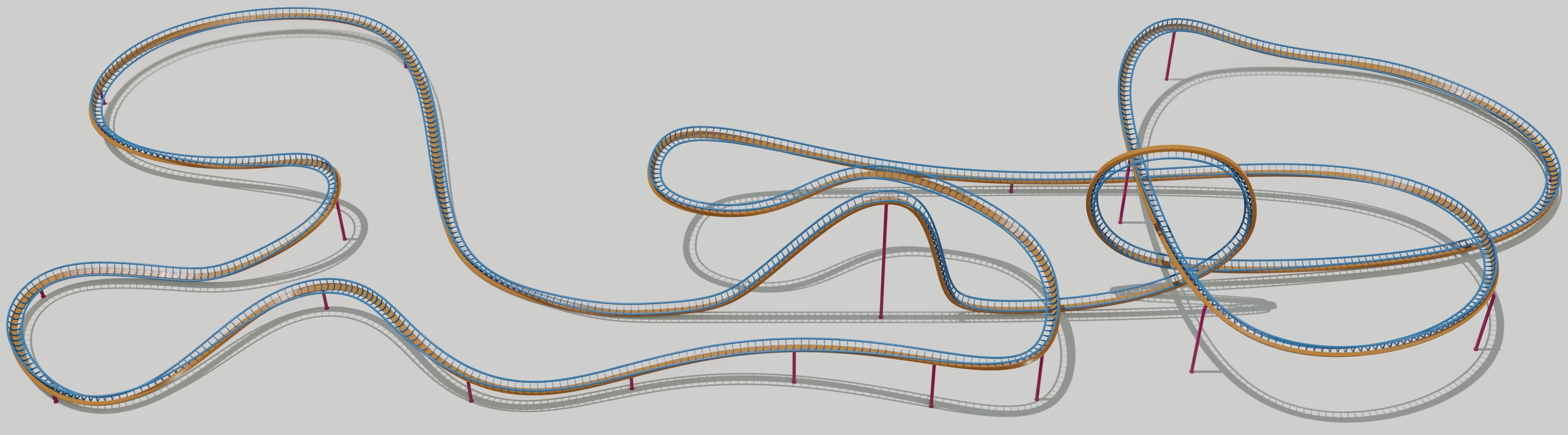 FOUR ROLLERCOASTER 3D Model Collection_36