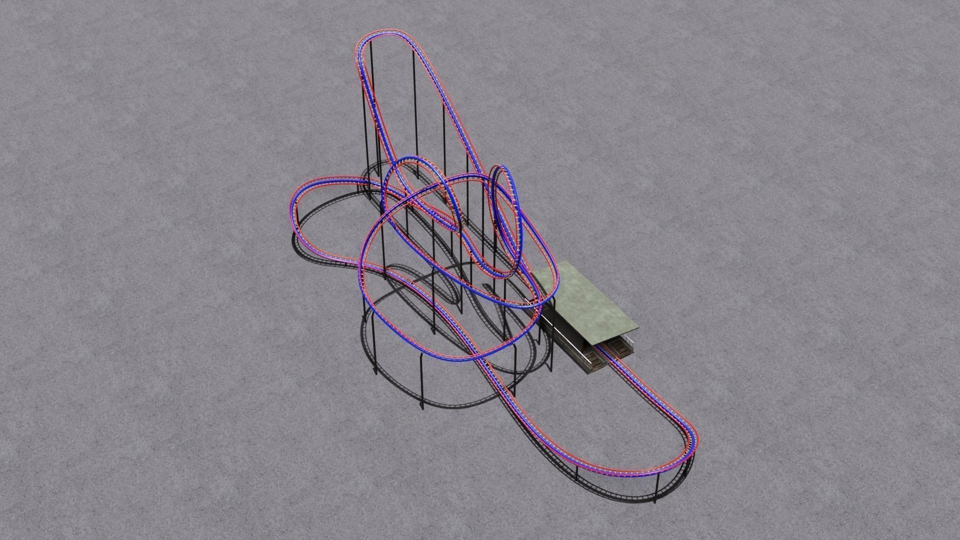 FOUR ROLLERCOASTER 3D Model Collection_48