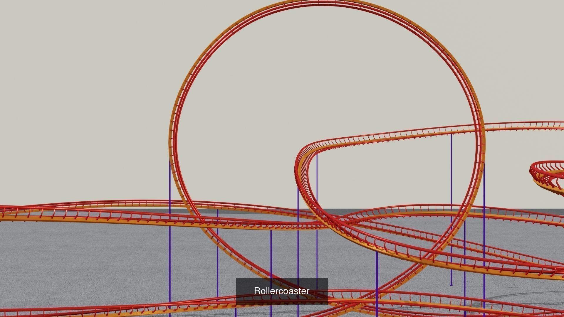 FOUR ROLLERCOASTER 3D Model Collection_4