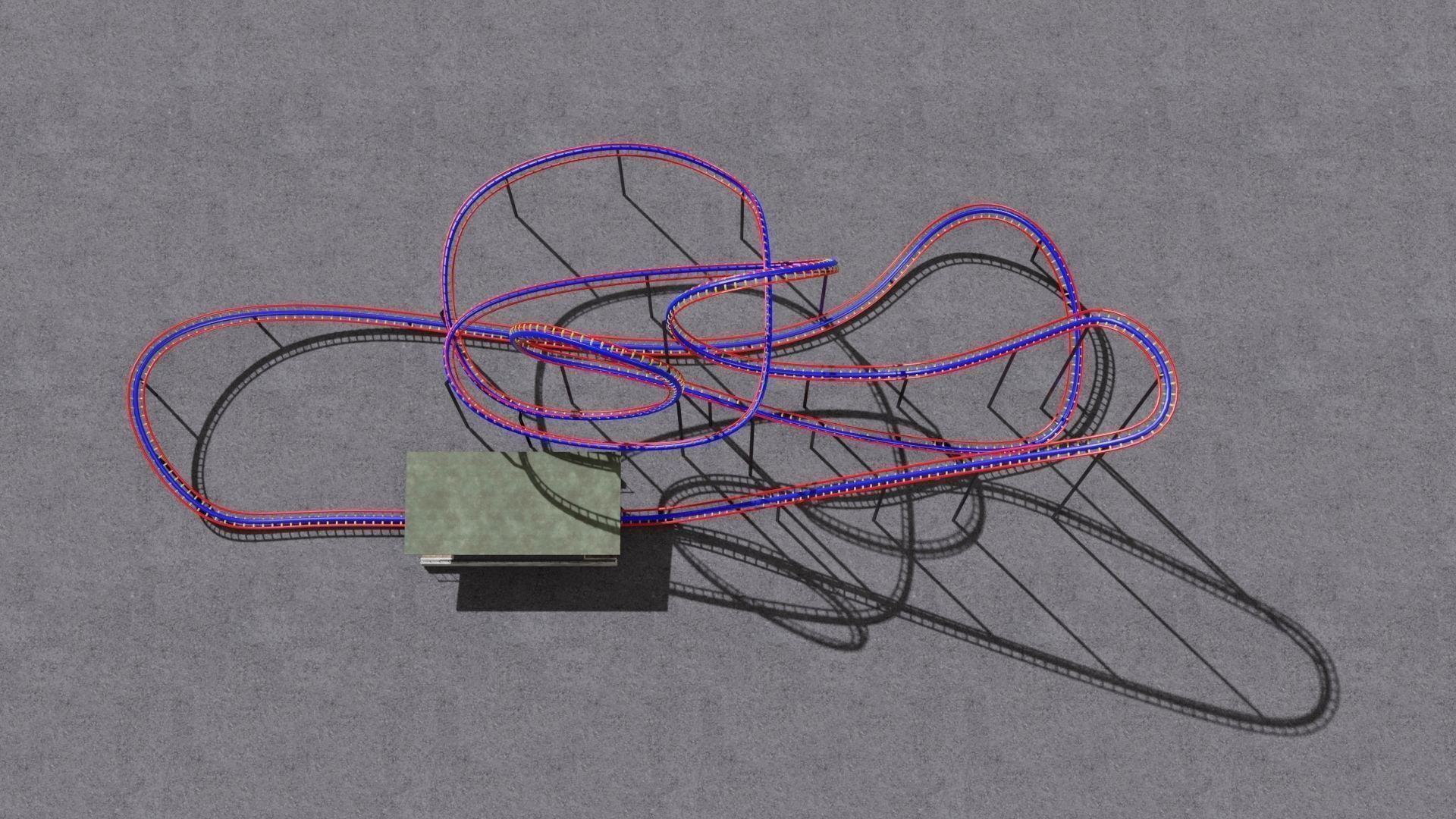 FOUR ROLLERCOASTER 3D Model Collection_54