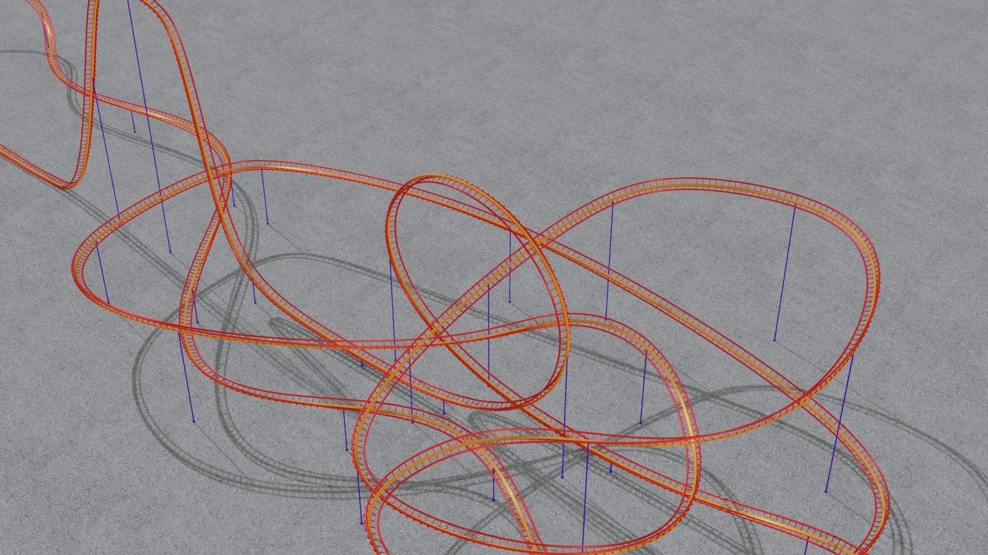 FOUR ROLLERCOASTER 3D Model Collection_31