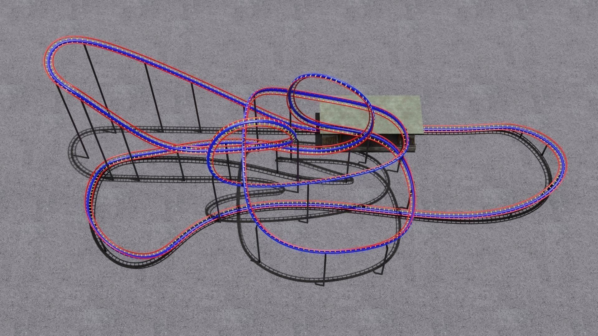 FOUR ROLLERCOASTER 3D Model Collection_58