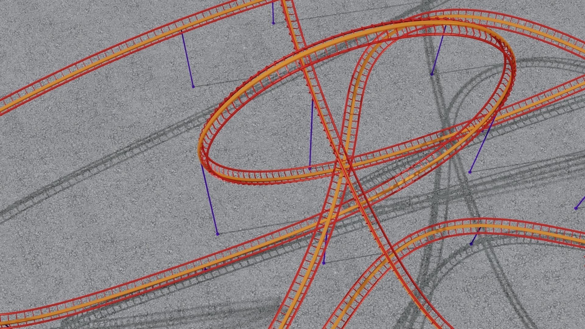 FOUR ROLLERCOASTER 3D Model Collection_33