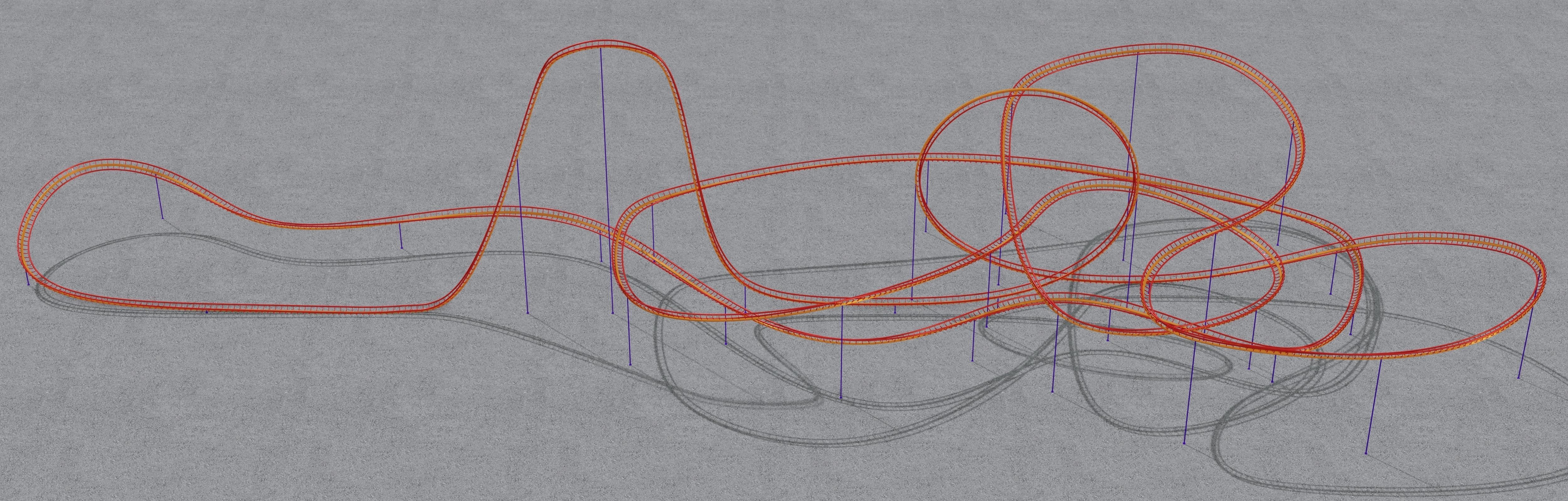 FOUR ROLLERCOASTER 3D Model Collection_39