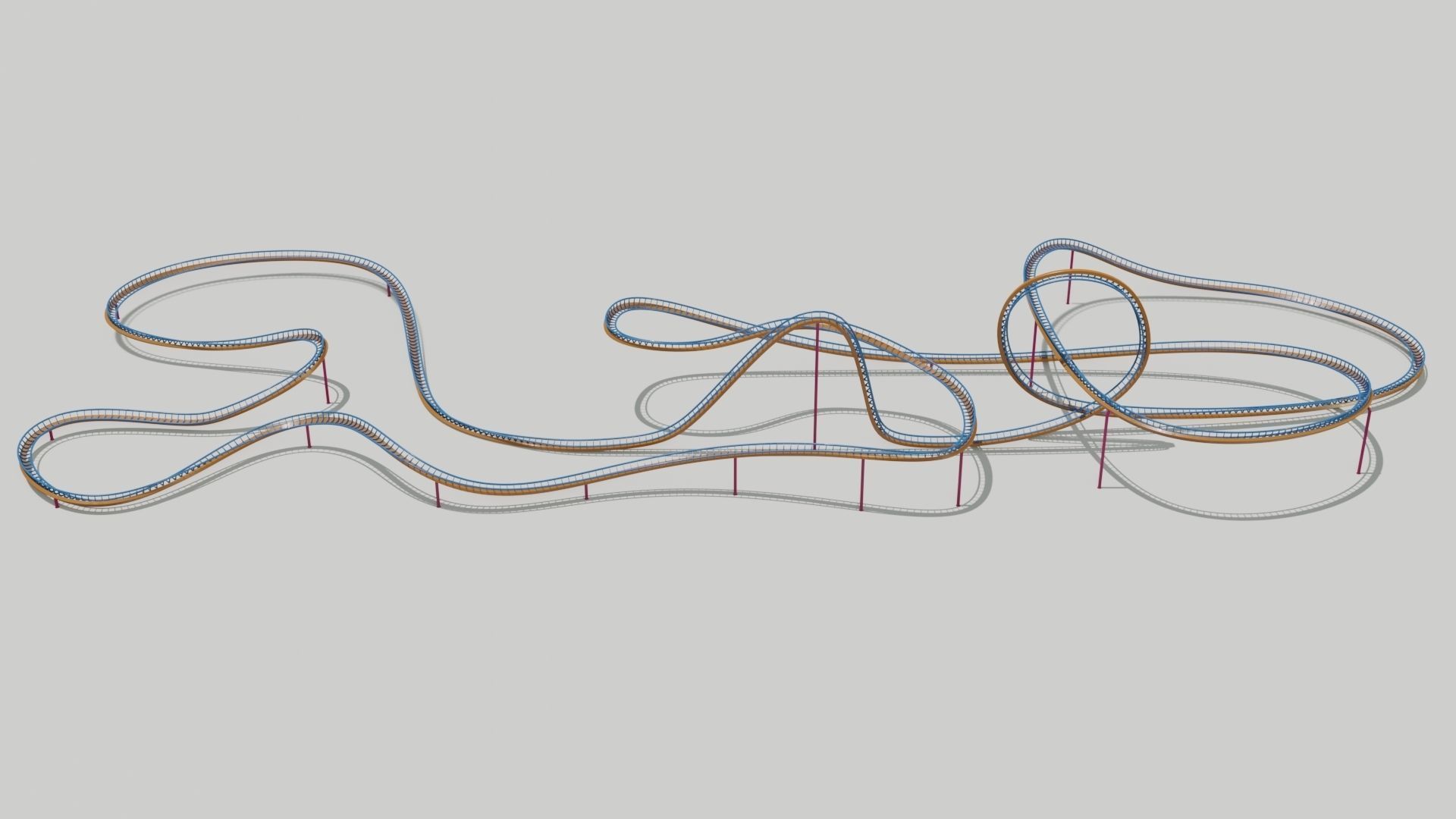 FOUR ROLLERCOASTER 3D Model Collection_21