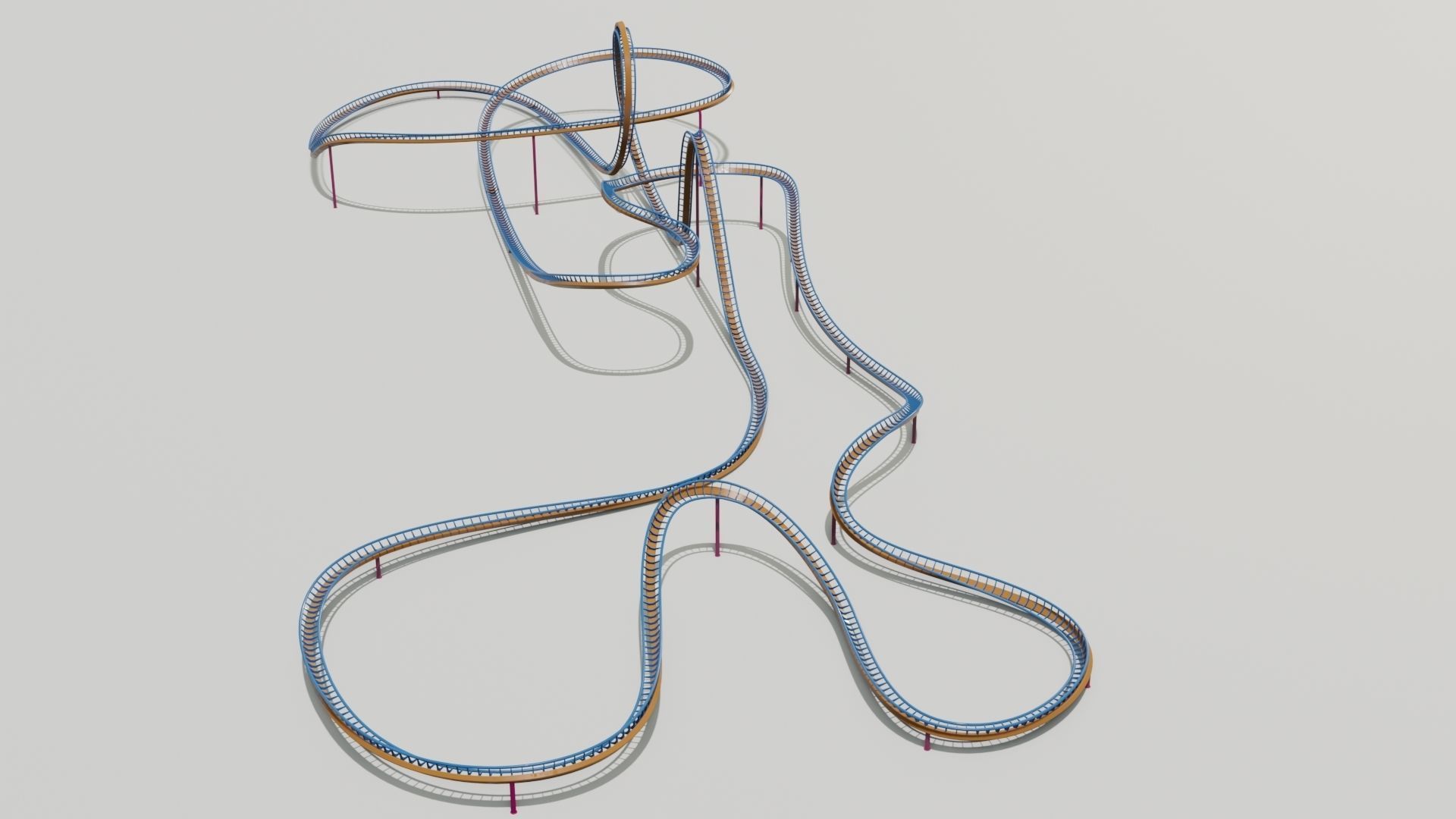 FOUR ROLLERCOASTER 3D Model Collection_22