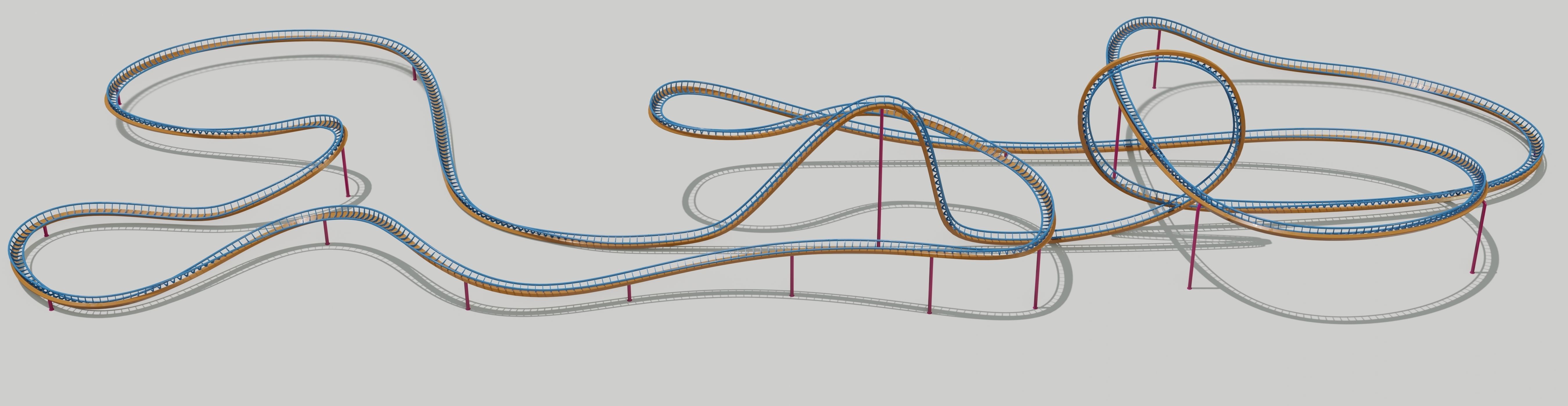 FOUR ROLLERCOASTER 3D Model Collection_35