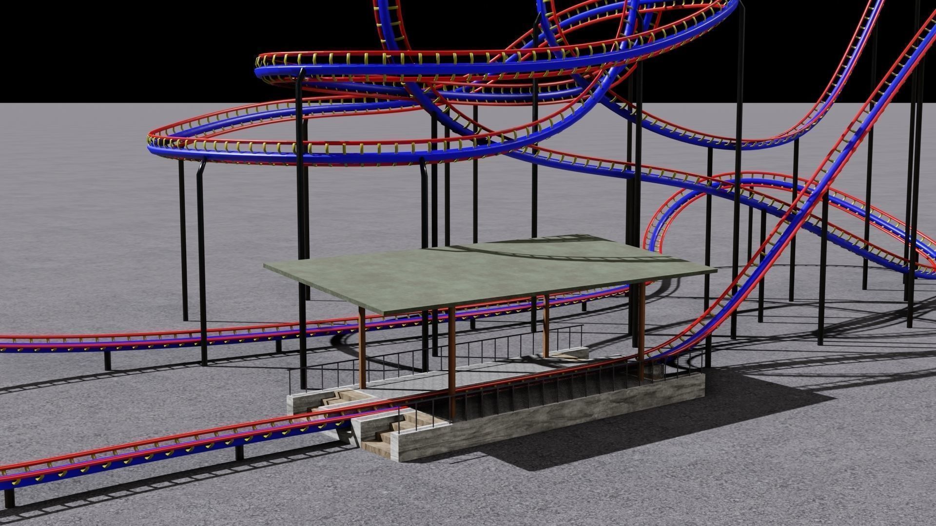 FOUR ROLLERCOASTER 3D Model Collection_24