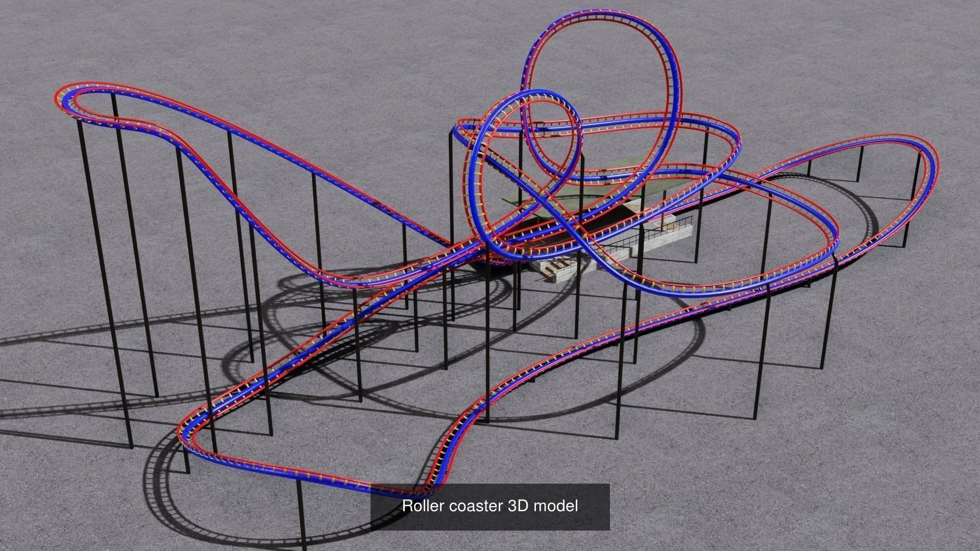 FOUR ROLLERCOASTER 3D Model Collection_2