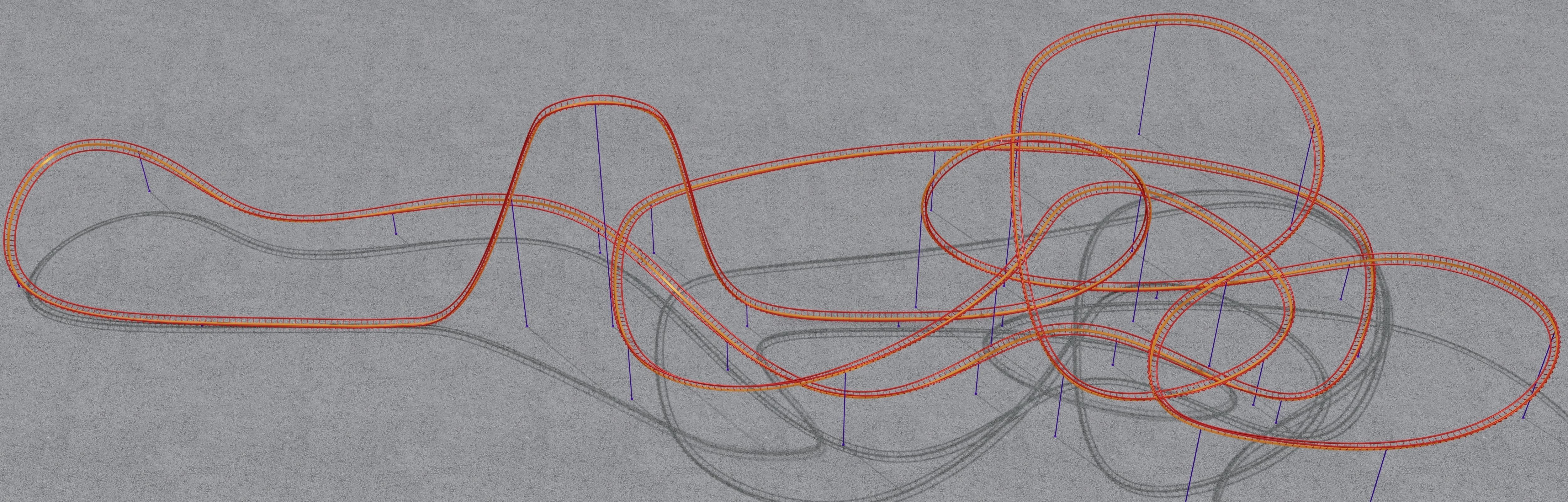 FOUR ROLLERCOASTER 3D Model Collection_43