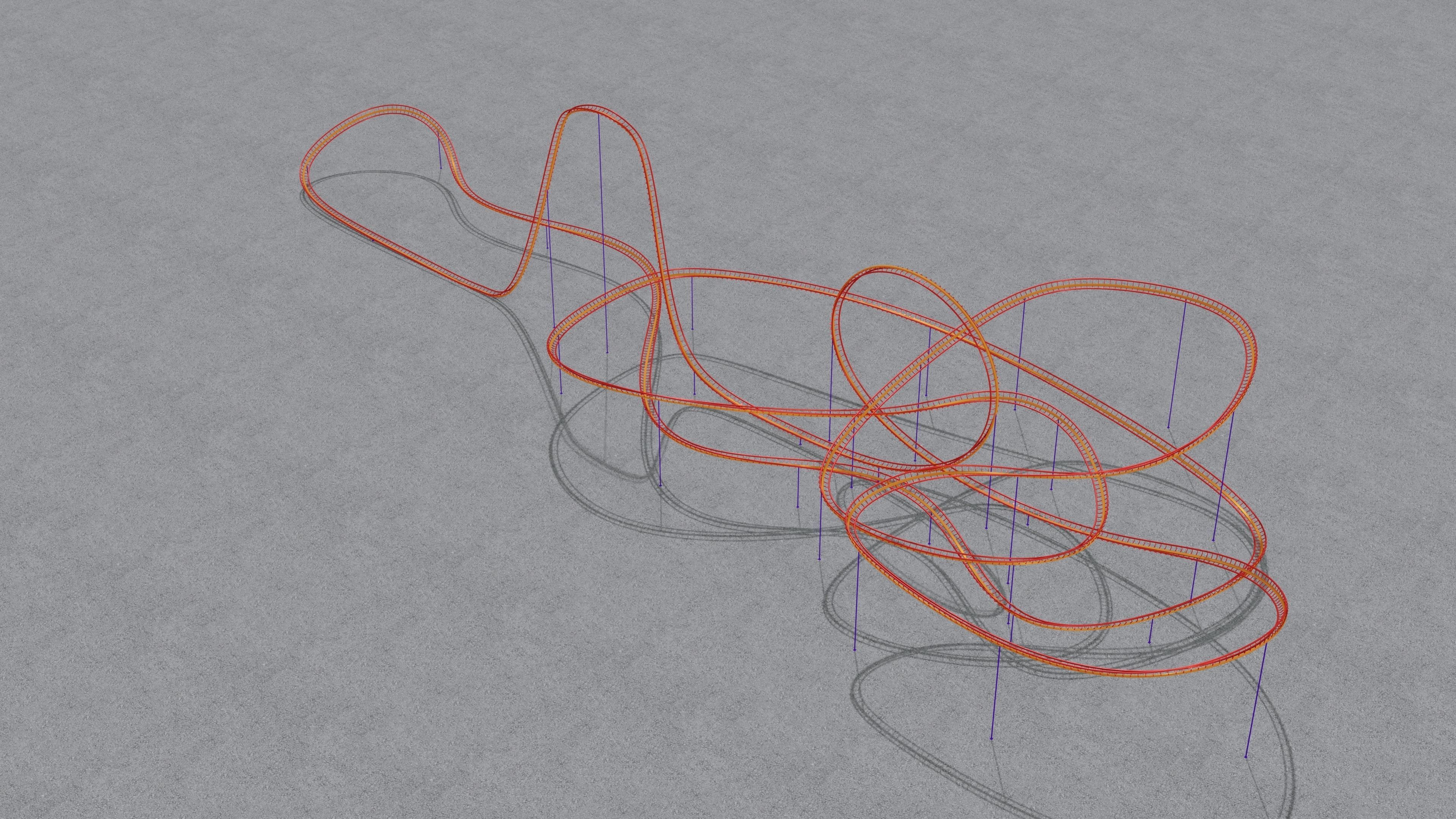 FOUR ROLLERCOASTER 3D Model Collection_41