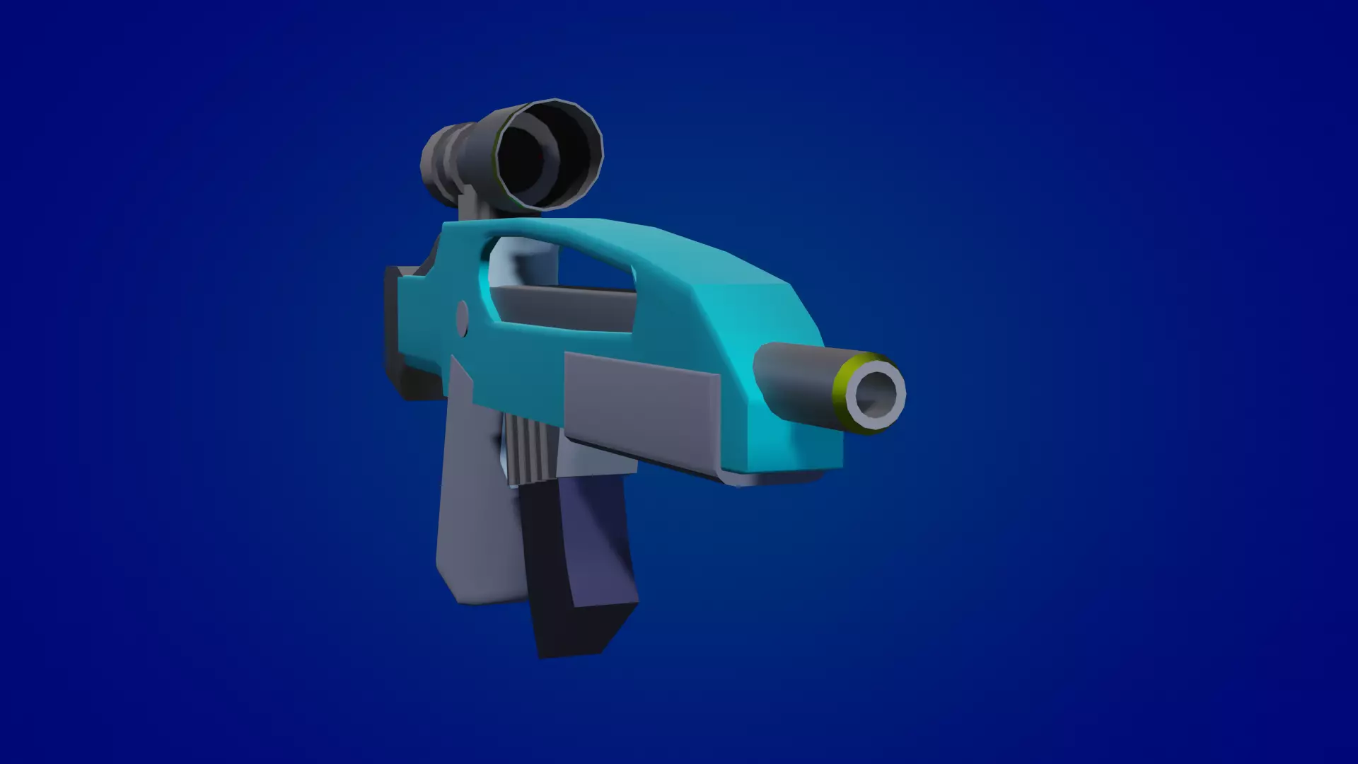 Gun to game PBR low-poly game read Free low-poly 3D model