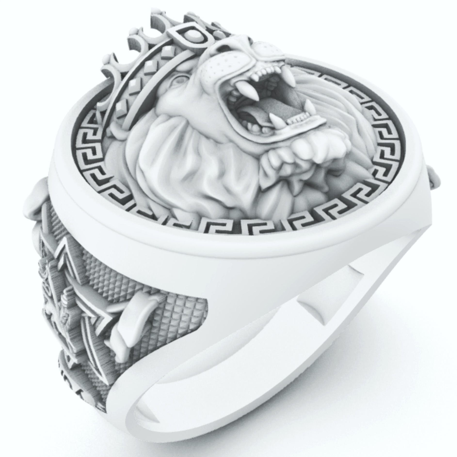 Lion of Judah Ring Leao de Juda 3D Print Model 3D print model_13