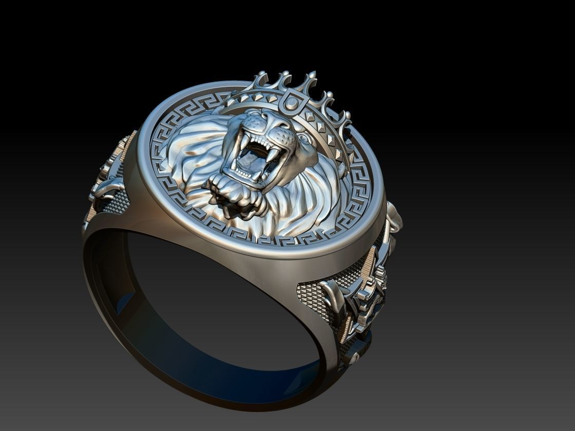 Lion of Judah Ring Leao de Juda 3D Print Model 3D print model_7