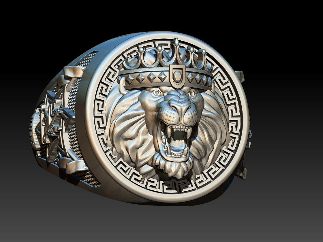 Lion of Judah Ring Leao de Juda 3D Print Model 3D print model_1