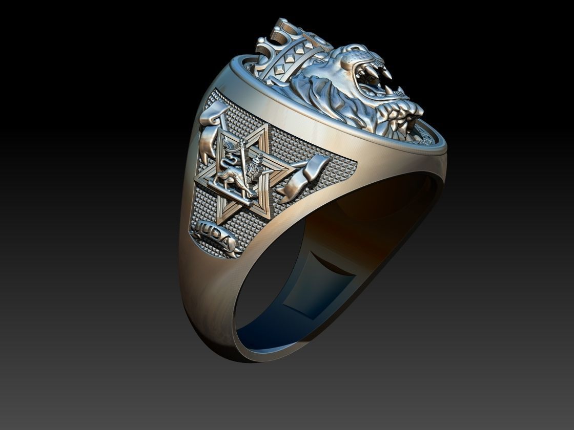 Lion of Judah Ring Leao de Juda 3D Print Model 3D print model_2