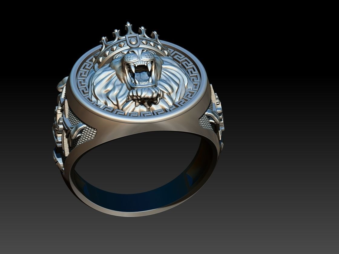 Lion of Judah Ring Leao de Juda 3D Print Model 3D print model_3