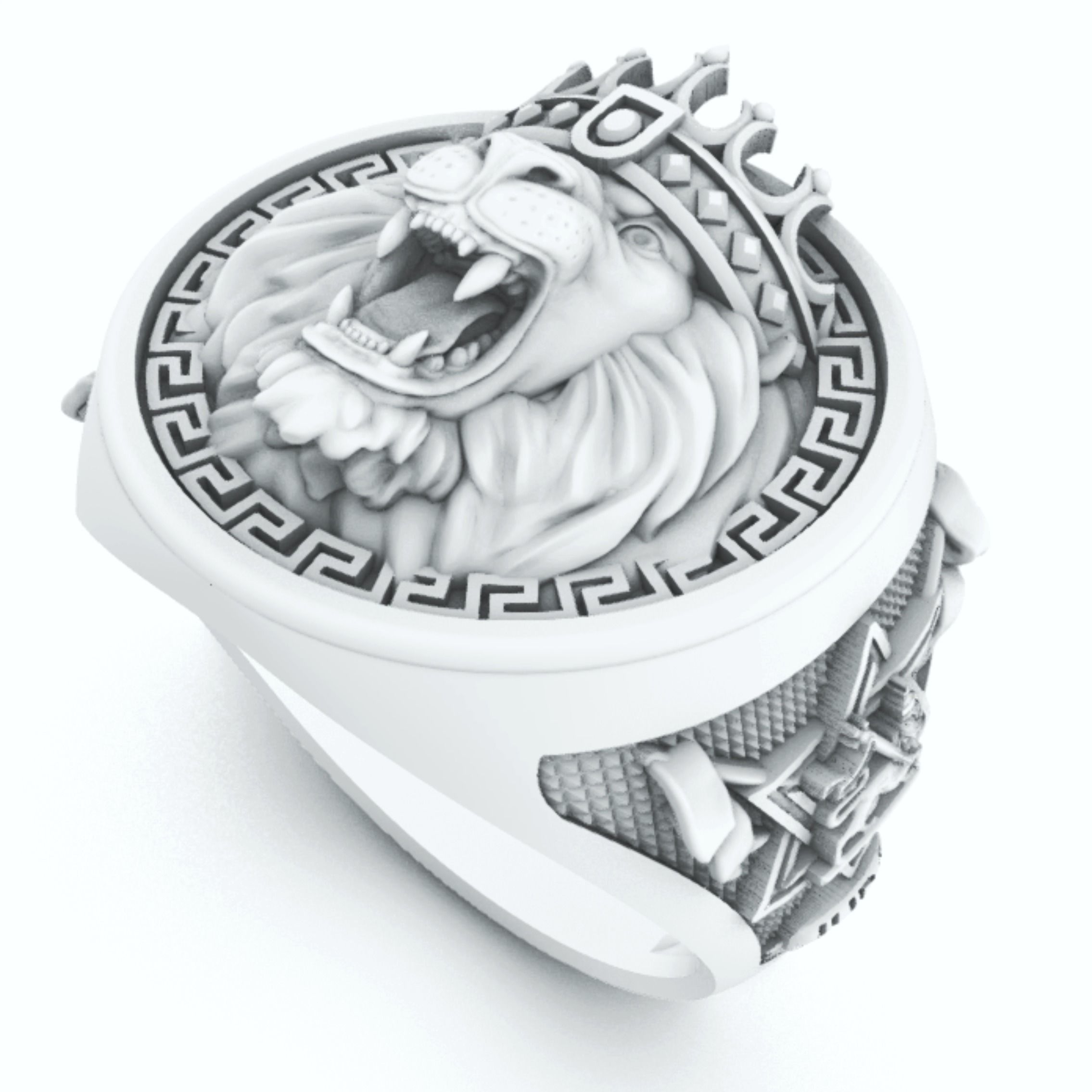 Lion of Judah Ring Leao de Juda 3D Print Model 3D print model_18