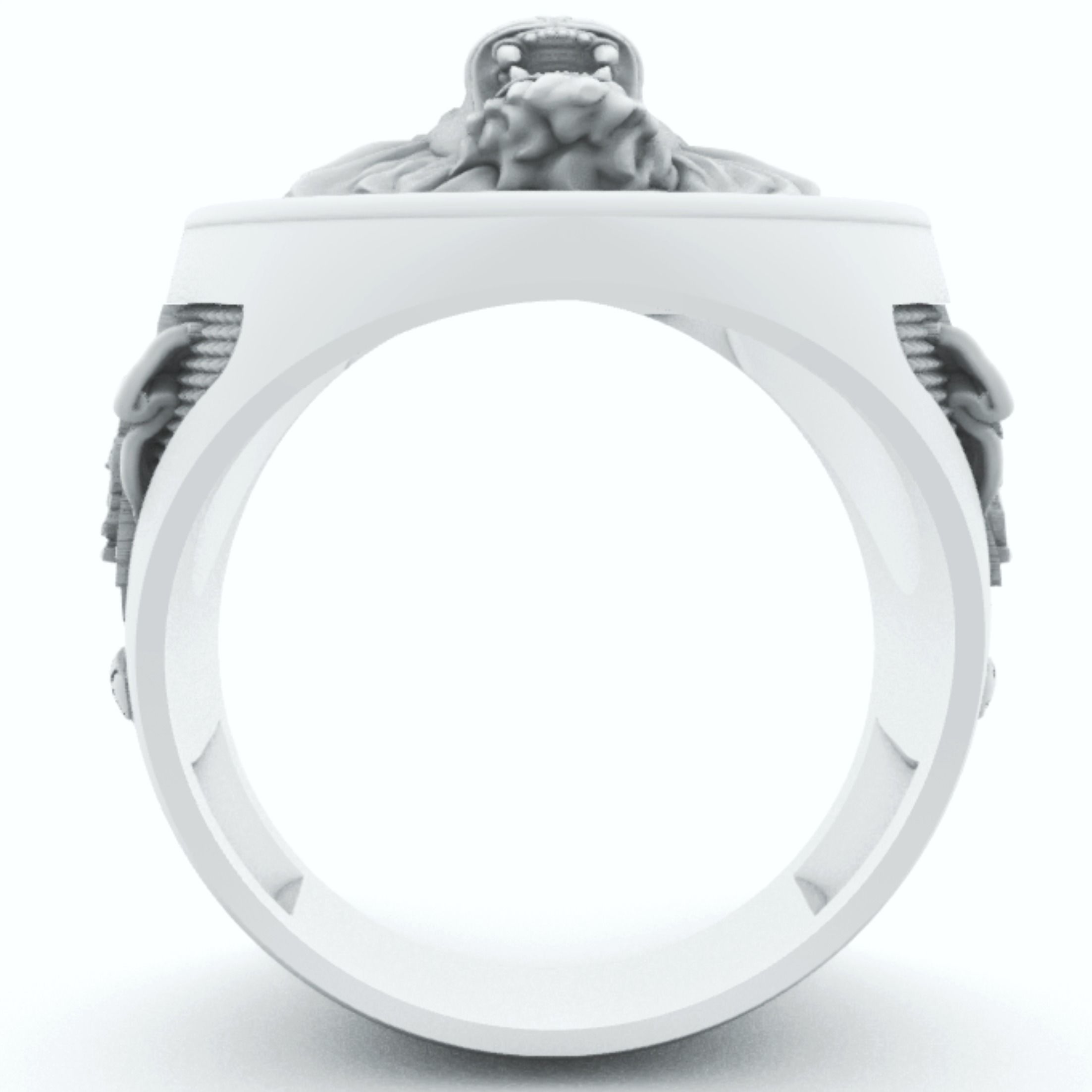 Lion of Judah Ring Leao de Juda 3D Print Model 3D print model_19