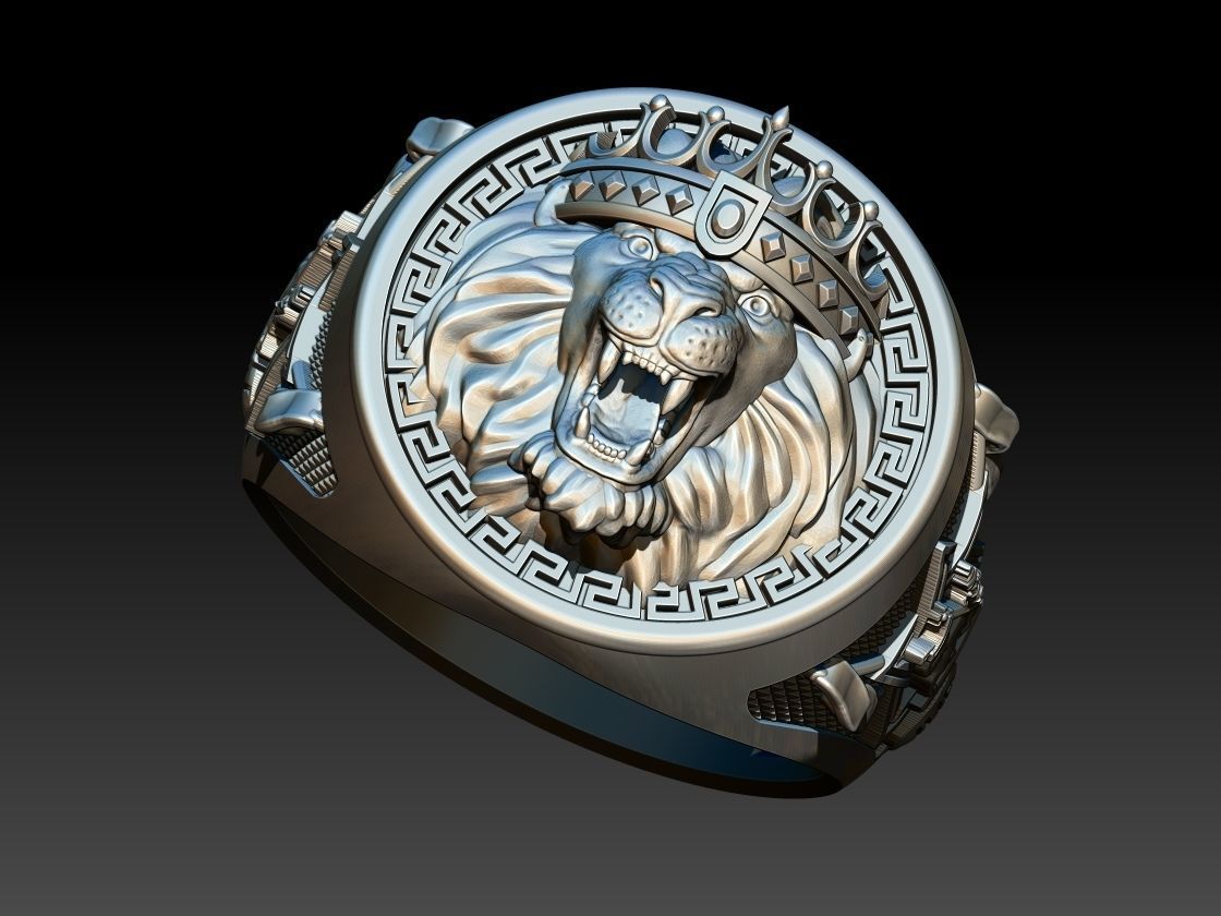 Lion of Judah Ring Leao de Juda 3D Print Model 3D print model_8