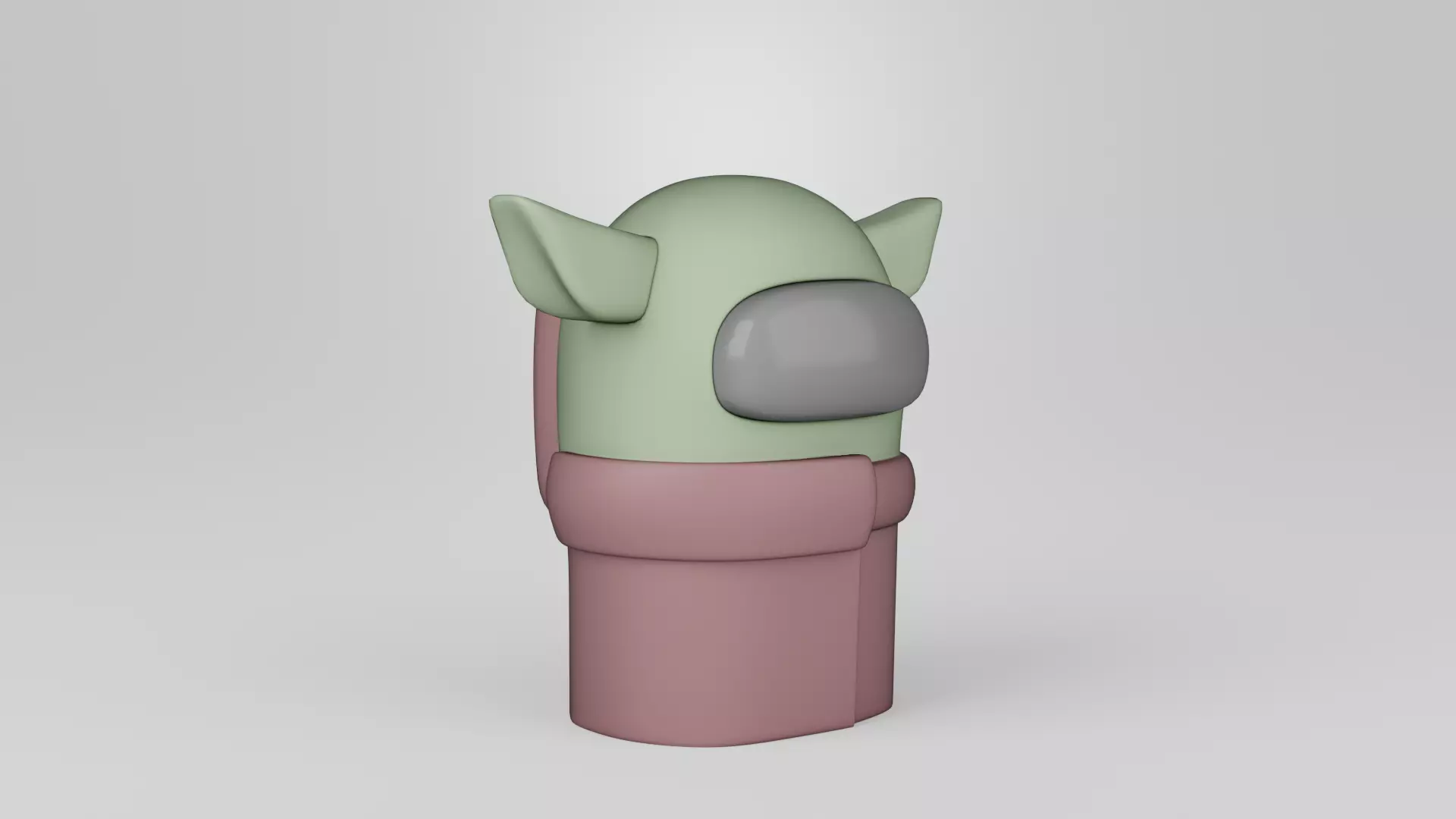 Among Us Baby Yoda 3D print model_0