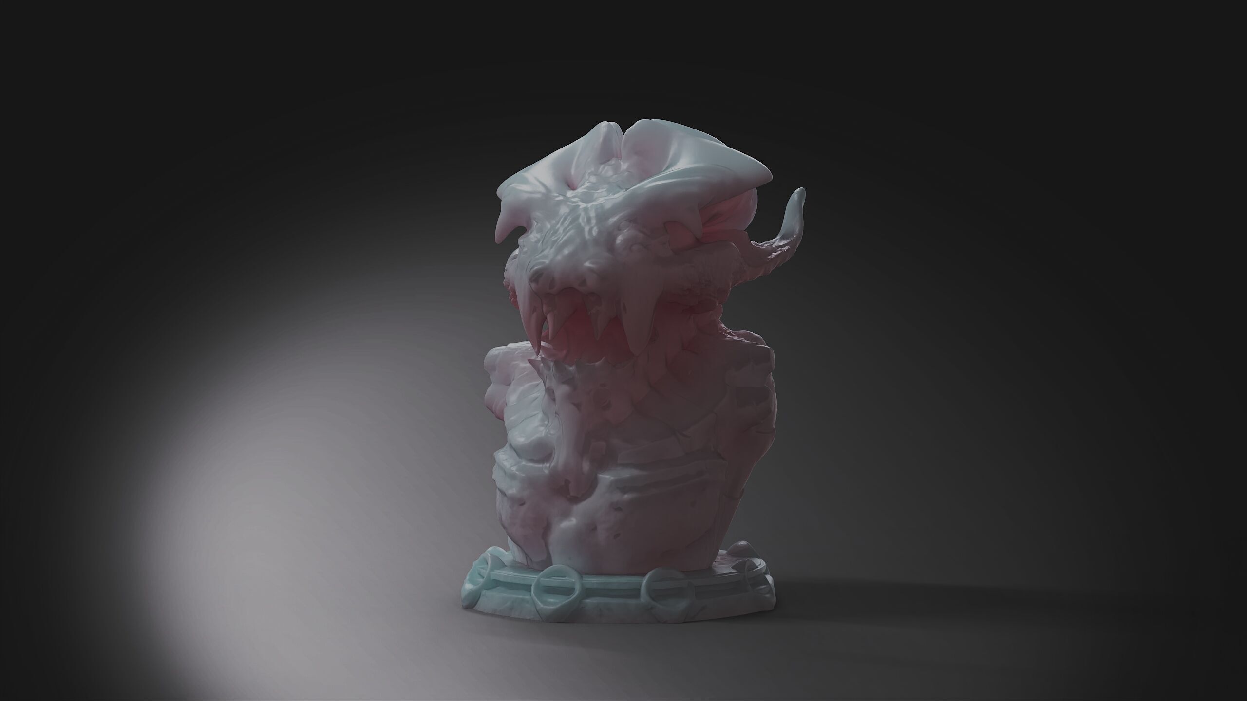 monster bust head cheng lee 3D model_10