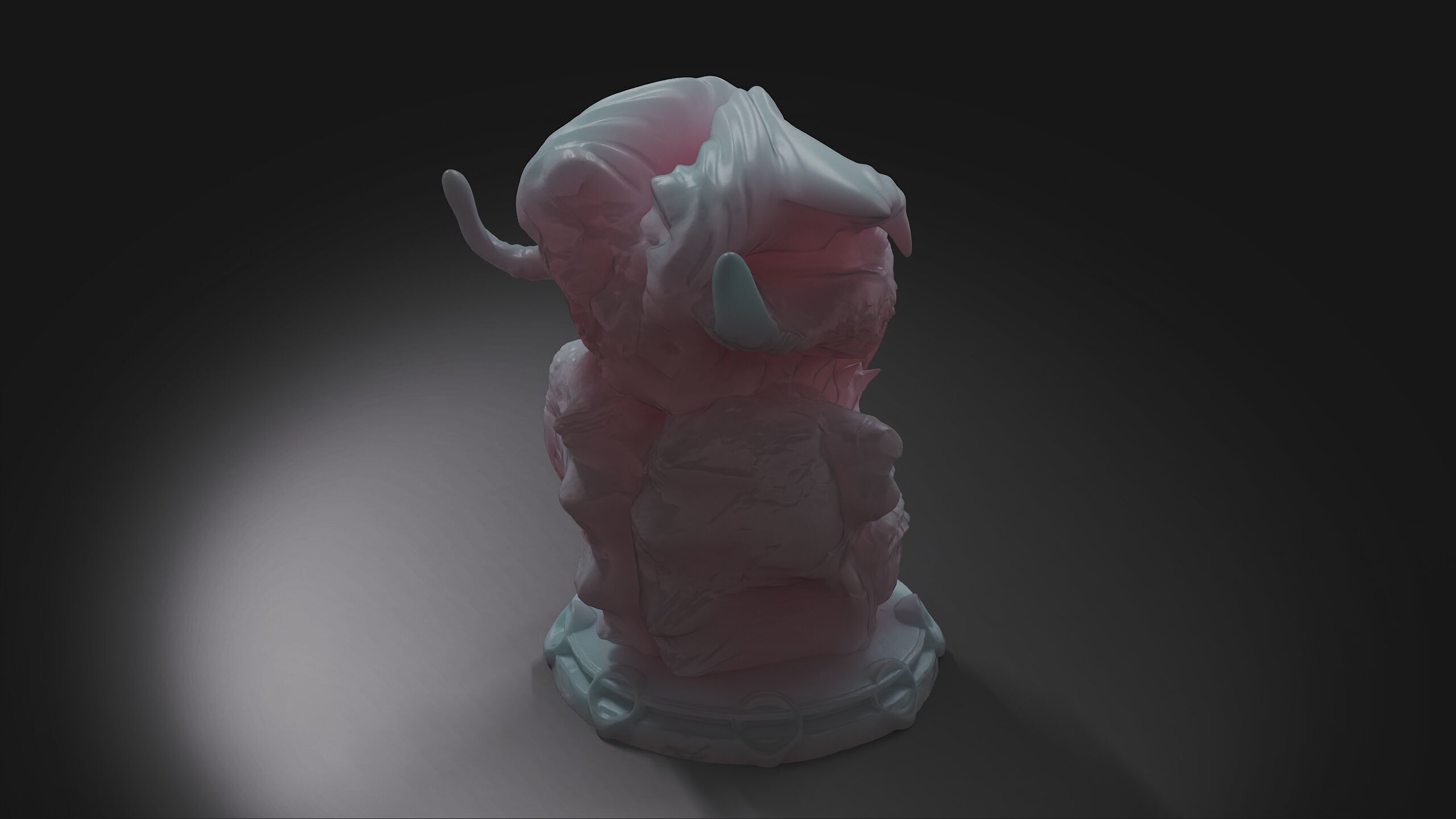 monster bust head cheng lee 3D model_4