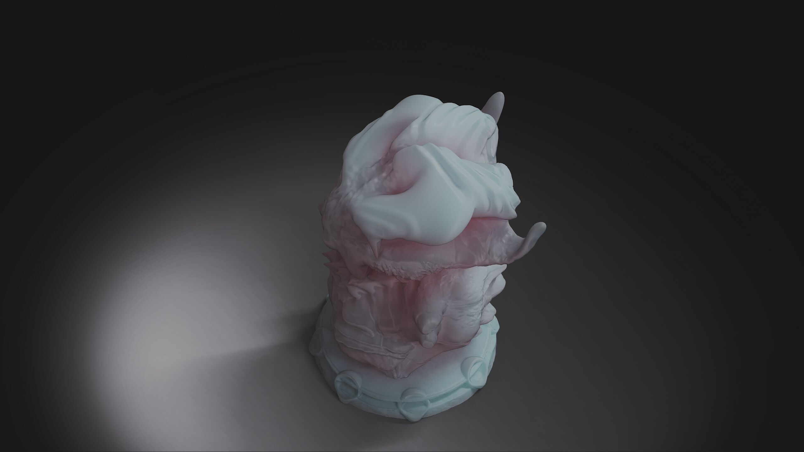 monster bust head cheng lee 3D model_9