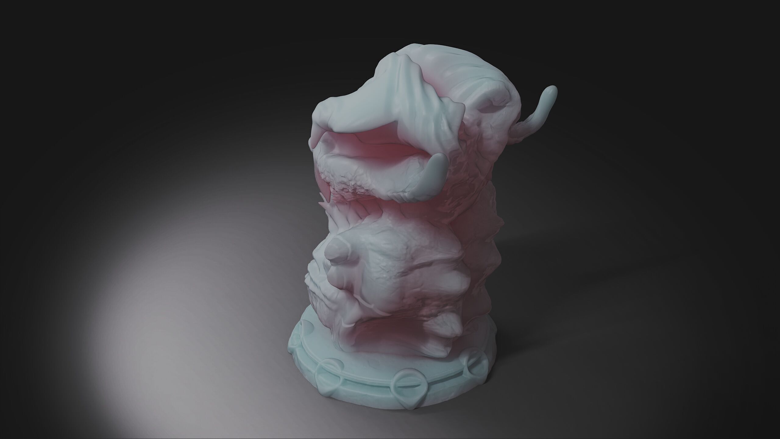 monster bust head cheng lee 3D model_5
