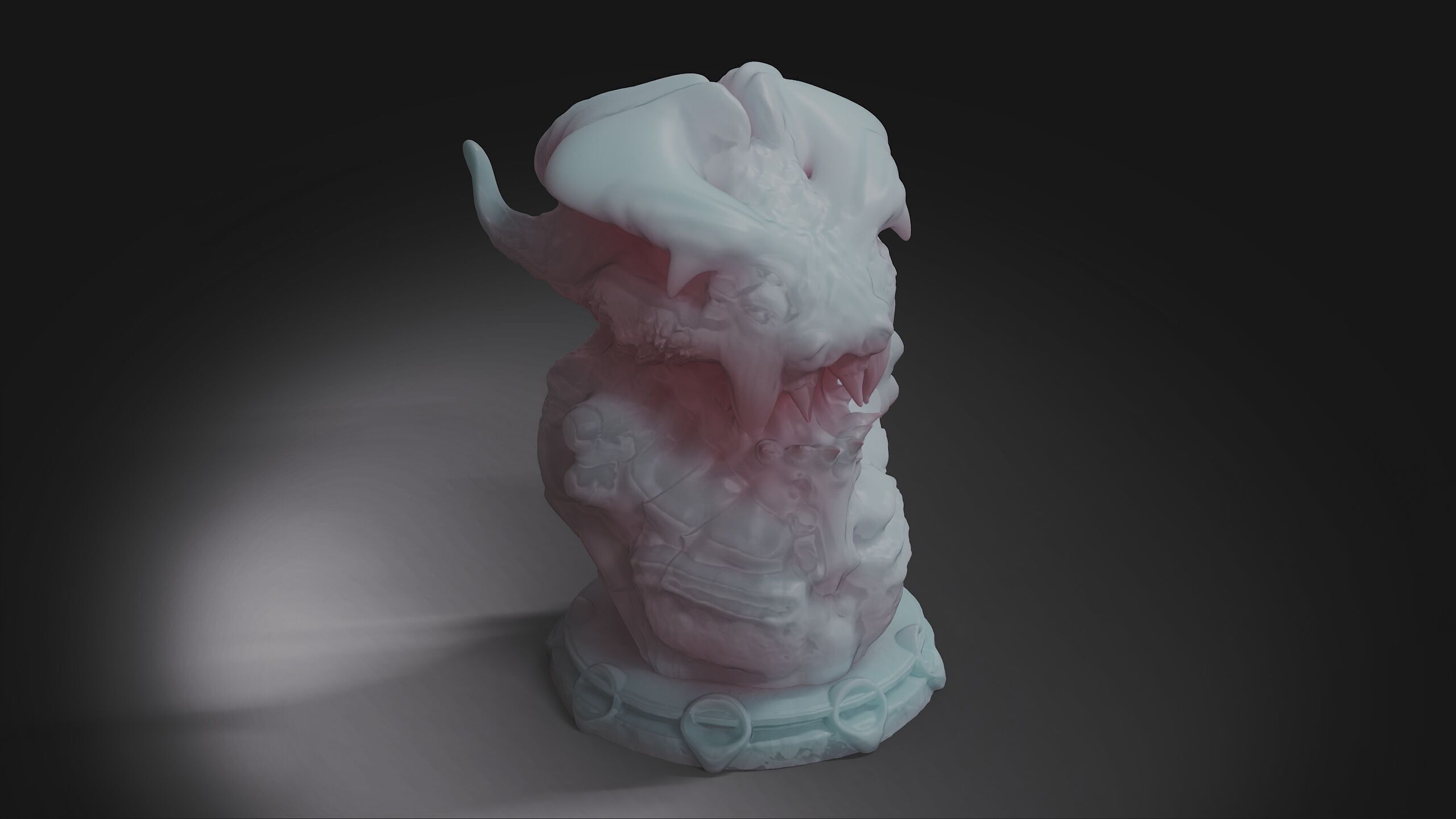 monster bust head cheng lee 3D model_2
