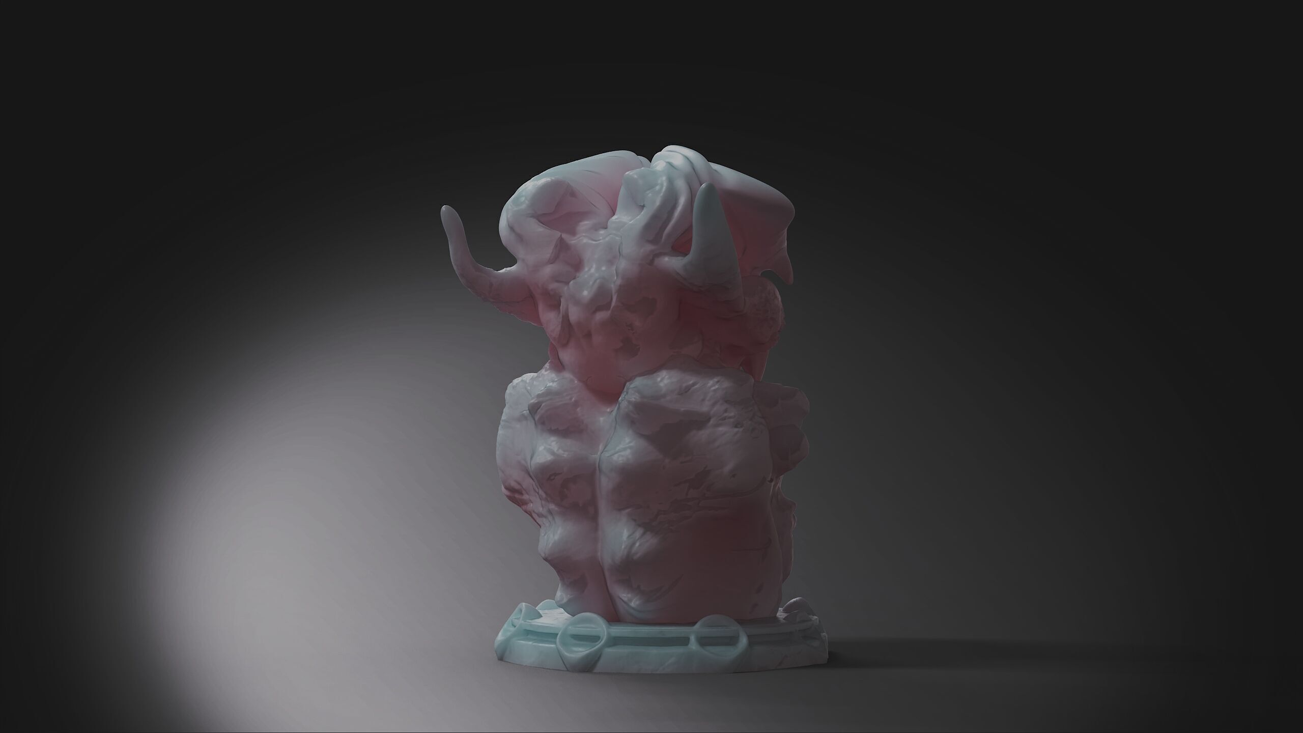 monster bust head cheng lee 3D model_8