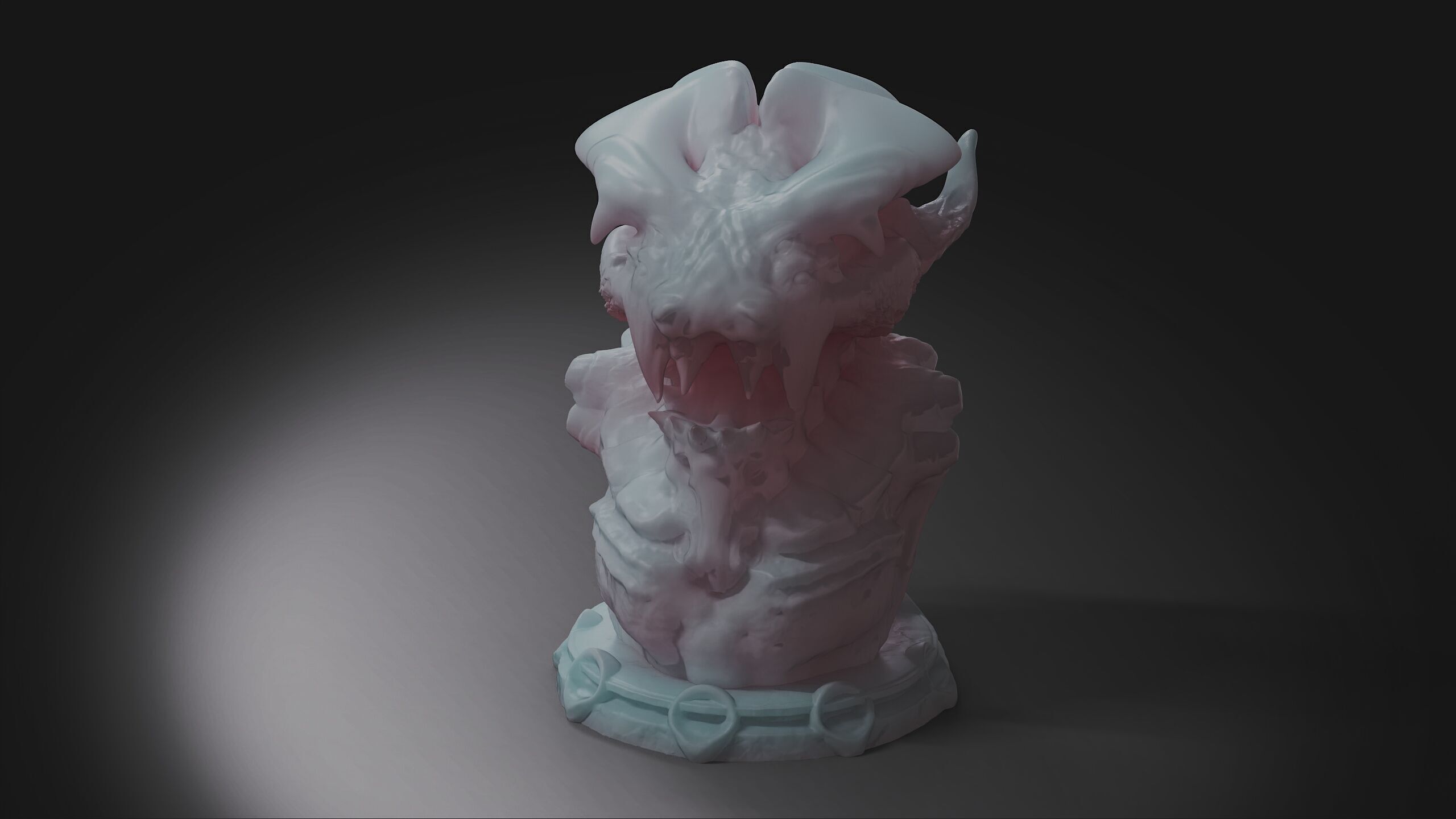 monster bust head cheng lee 3D model_6