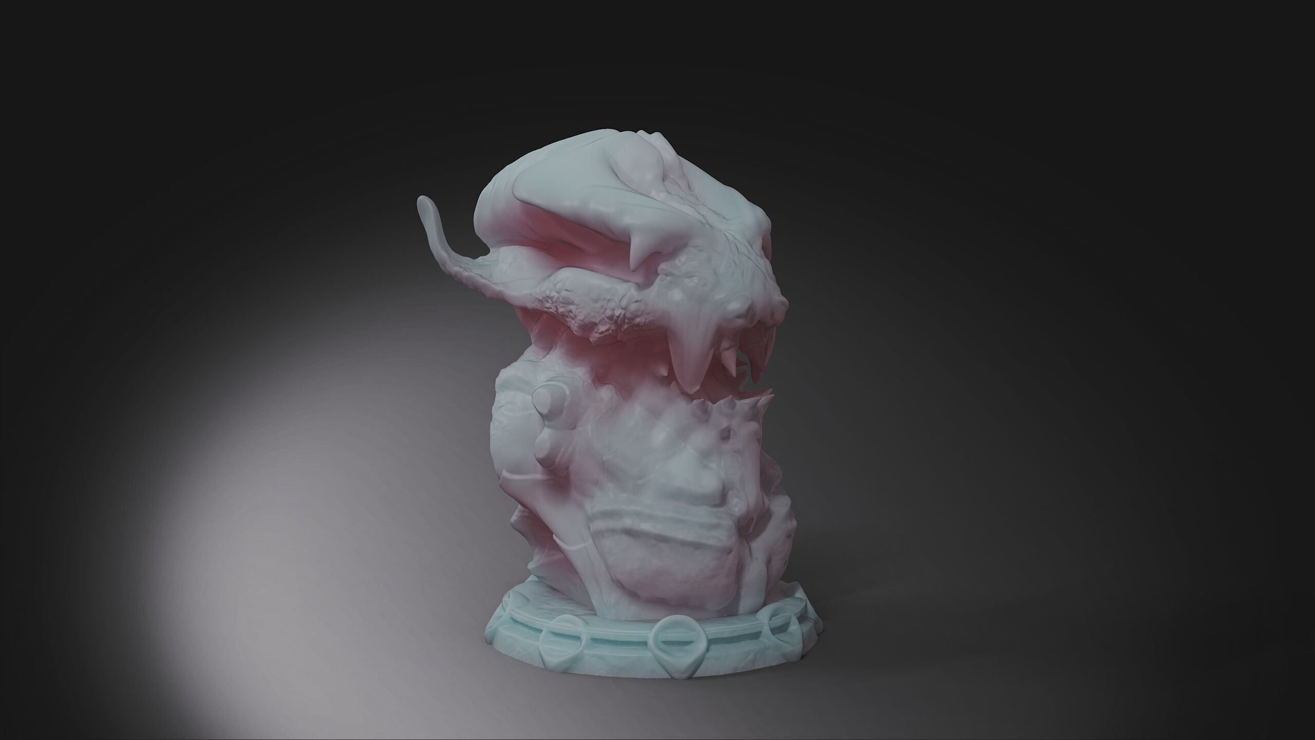 monster bust head cheng lee 3D model_11