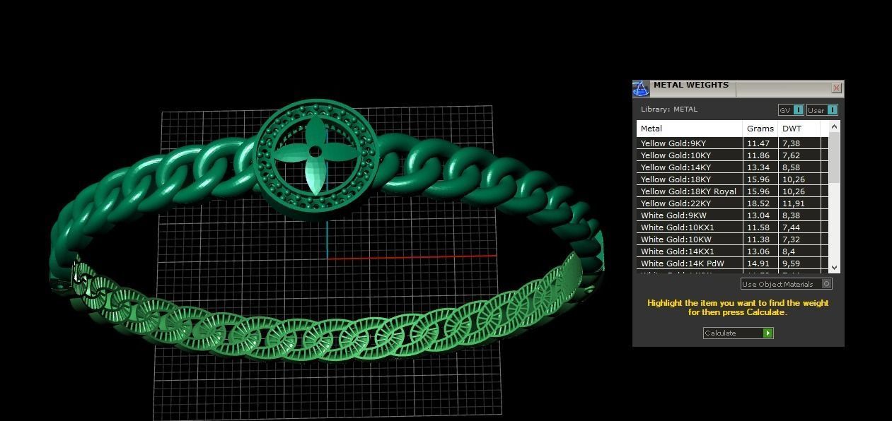 Cuba Bracelet 3D Model 3D print model_8