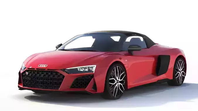 Audi R8 Spyder 2021 closed roof  3D model