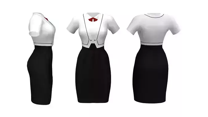 Maid Uniforms With Small Bow