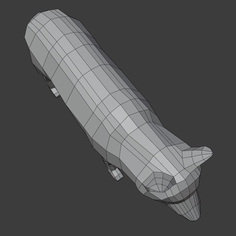 Gray Wolf Low-poly 3D model_17