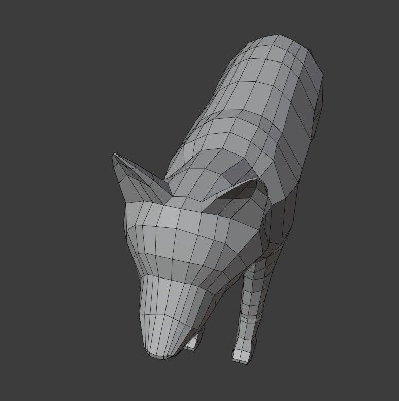 Gray Wolf Low-poly 3D model_14