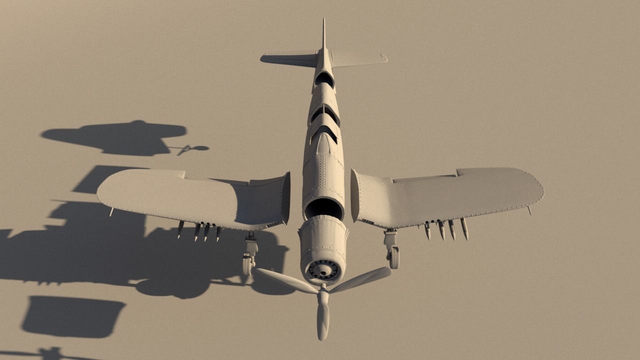 F4u Corsair for print 3D model 3D printable | CGTrader