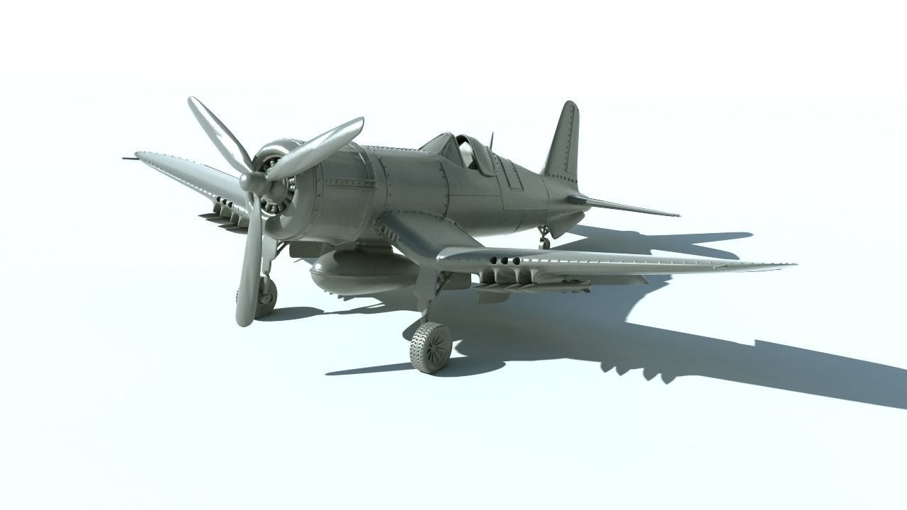 F4u Corsair for print 3D model 3D printable | CGTrader