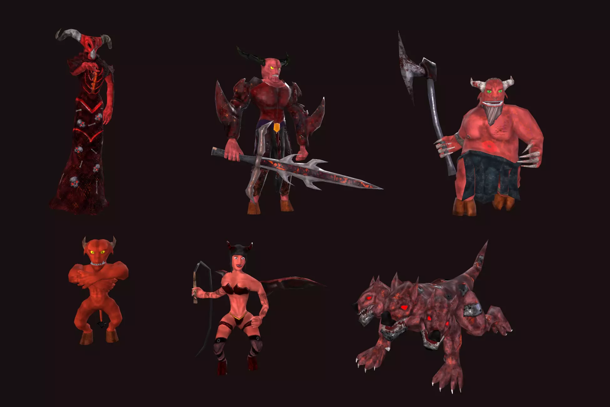 Hell Squad Low-poly 3D model_0