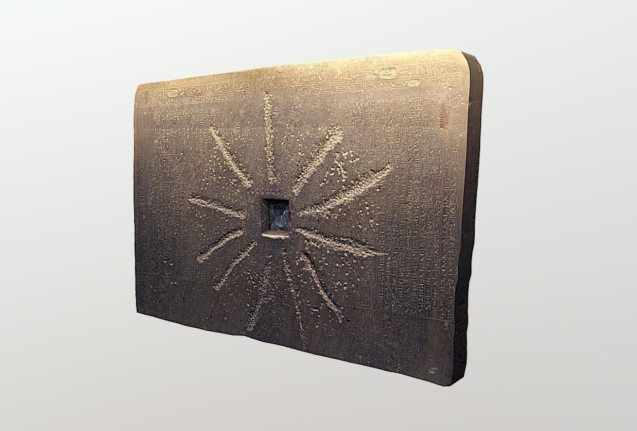 Shabaka Stone - Ancient Egypt Low-poly 3D model_3