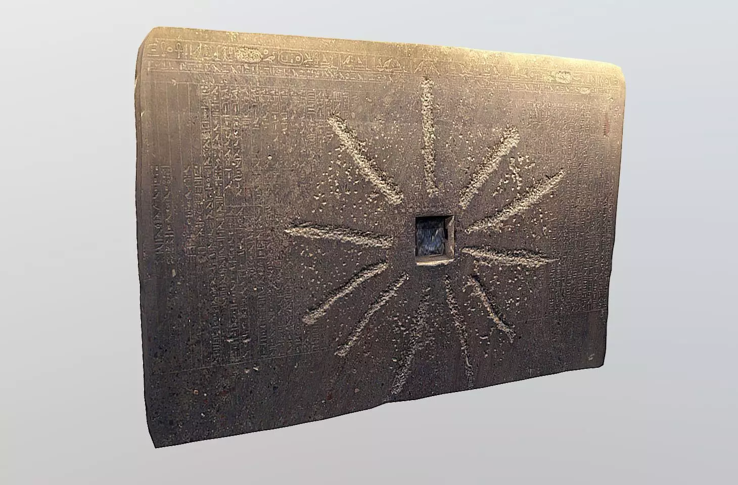 Shabaka Stone - Ancient Egypt Low-poly 3D model_0