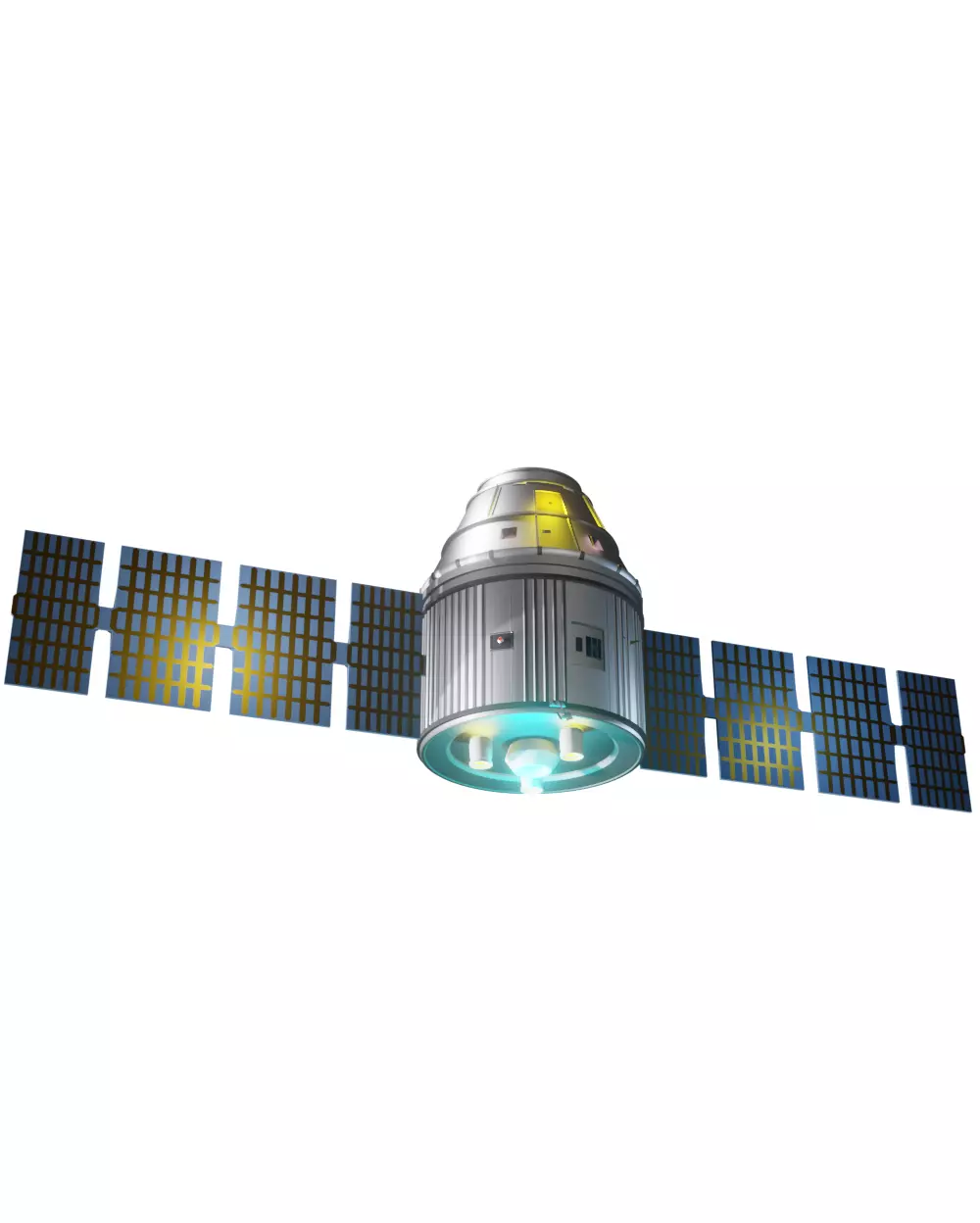 Spacecraft in space 3D model_0