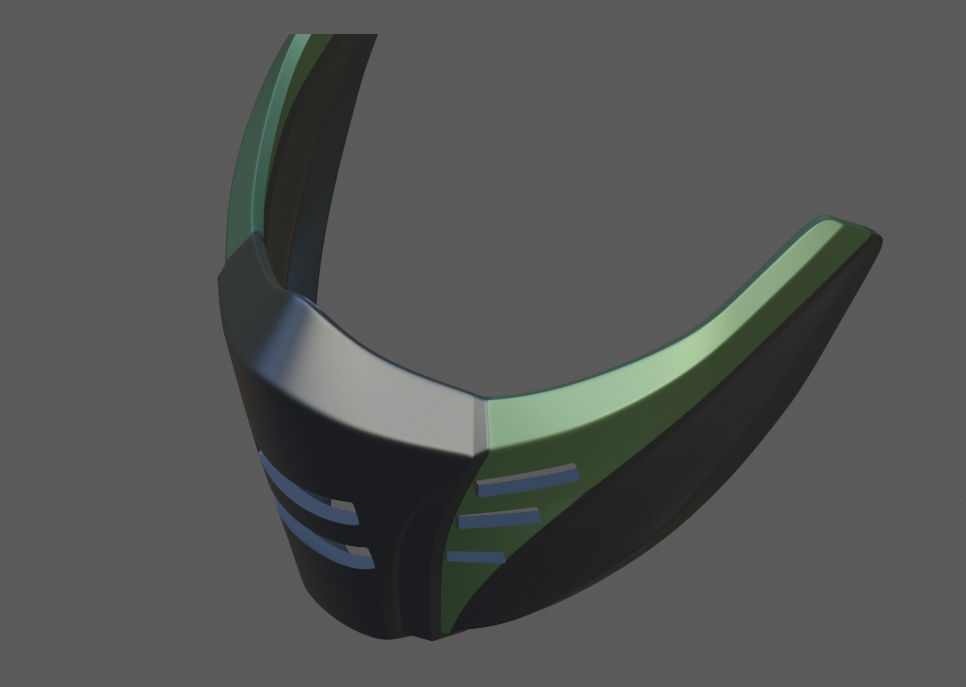 Inspired MK11 JADE Mask  3D print model_3