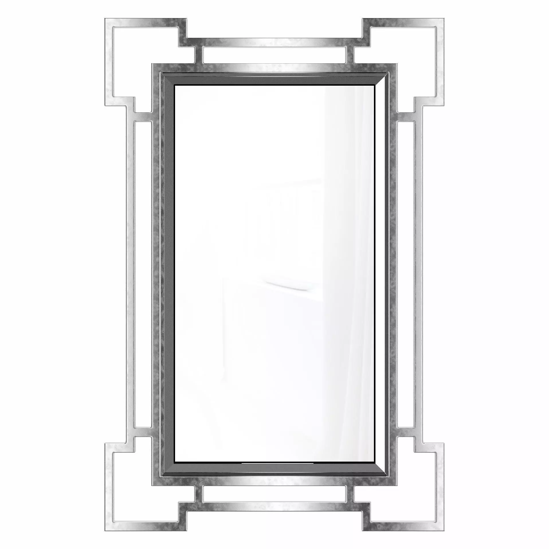 Mirror in a metal frame Kitech 3D model_0